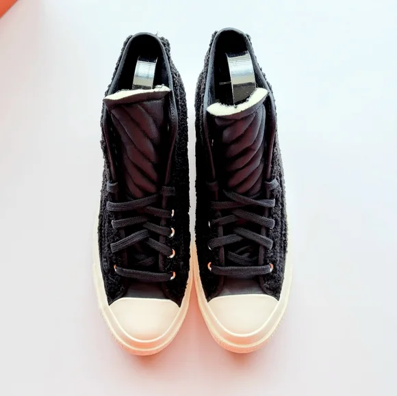 Converse Chuck 70 Varsity Hi Faux Shearling Black Egret Men's 8 - Picture 3 of 6
